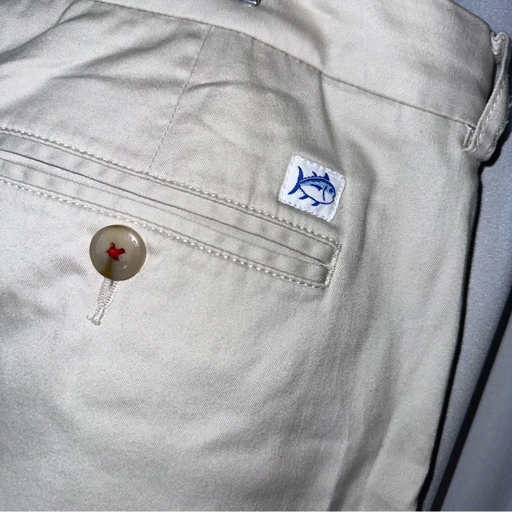Southern‎ Tide Intercoastal Performance Pants 40x29 Beige 5 Pocket Stretch EUC